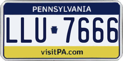 PA license plate LLU7666