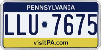 PA license plate LLU7675