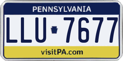 PA license plate LLU7677