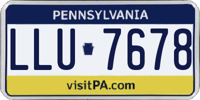 PA license plate LLU7678