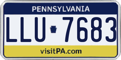 PA license plate LLU7683
