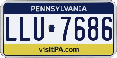 PA license plate LLU7686