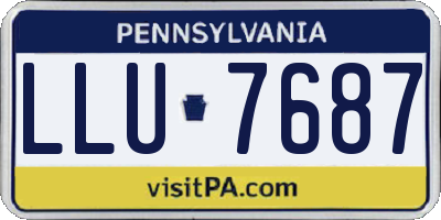 PA license plate LLU7687