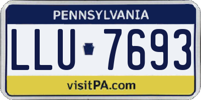 PA license plate LLU7693