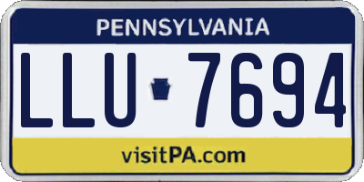 PA license plate LLU7694