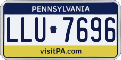 PA license plate LLU7696