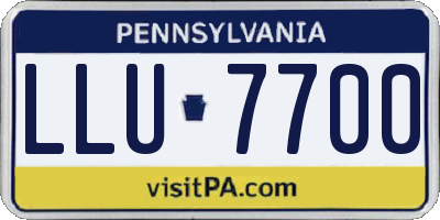 PA license plate LLU7700