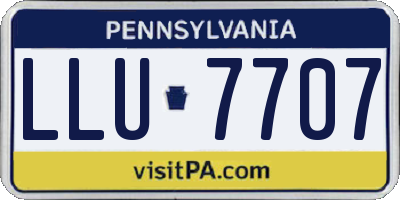 PA license plate LLU7707