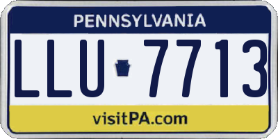 PA license plate LLU7713