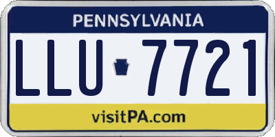 PA license plate LLU7721