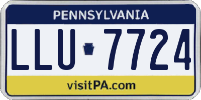 PA license plate LLU7724