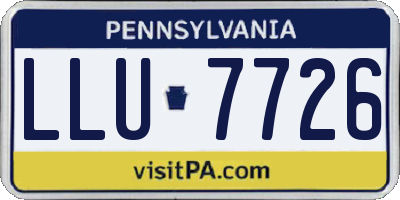 PA license plate LLU7726