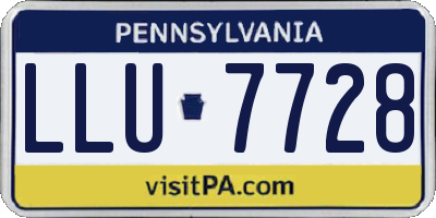 PA license plate LLU7728
