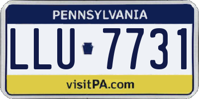 PA license plate LLU7731