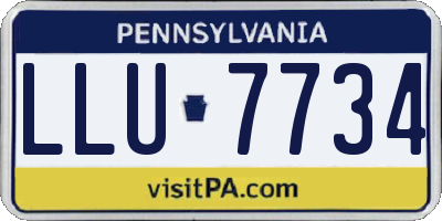 PA license plate LLU7734