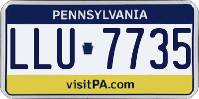 PA license plate LLU7735