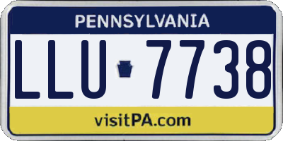PA license plate LLU7738