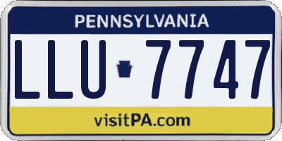 PA license plate LLU7747