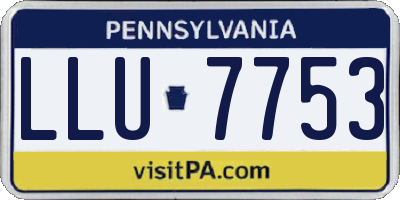 PA license plate LLU7753