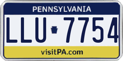 PA license plate LLU7754