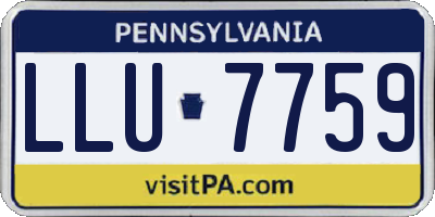 PA license plate LLU7759