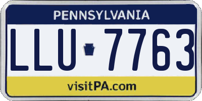 PA license plate LLU7763