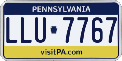 PA license plate LLU7767