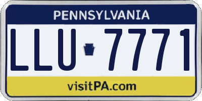 PA license plate LLU7771