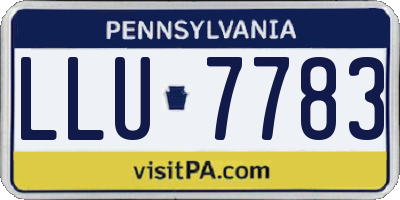 PA license plate LLU7783
