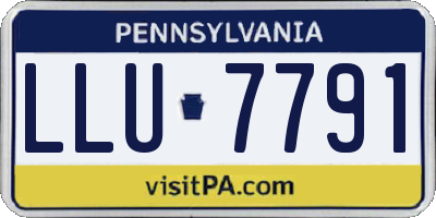 PA license plate LLU7791