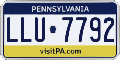 PA license plate LLU7792