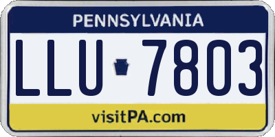 PA license plate LLU7803