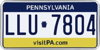 PA license plate LLU7804
