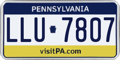 PA license plate LLU7807