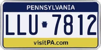 PA license plate LLU7812