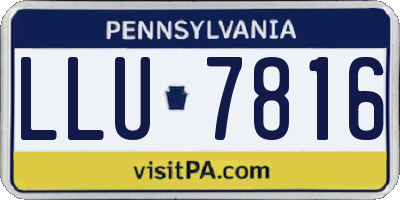 PA license plate LLU7816