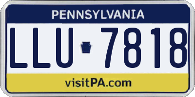 PA license plate LLU7818