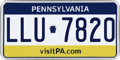 PA license plate LLU7820