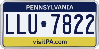 PA license plate LLU7822