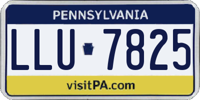 PA license plate LLU7825