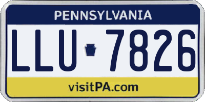 PA license plate LLU7826