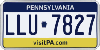 PA license plate LLU7827