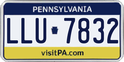 PA license plate LLU7832