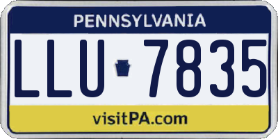 PA license plate LLU7835