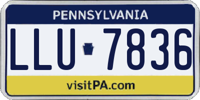 PA license plate LLU7836