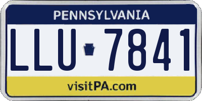 PA license plate LLU7841
