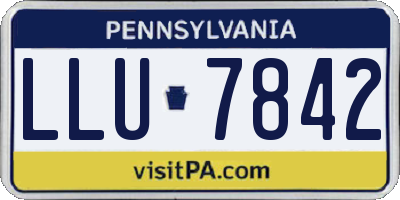 PA license plate LLU7842