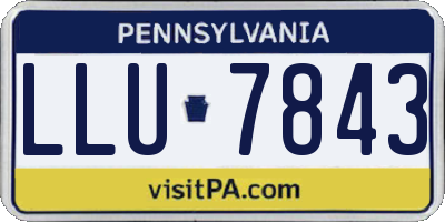 PA license plate LLU7843