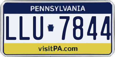 PA license plate LLU7844
