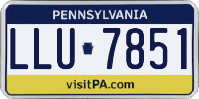 PA license plate LLU7851